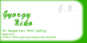 gyorgy miko business card